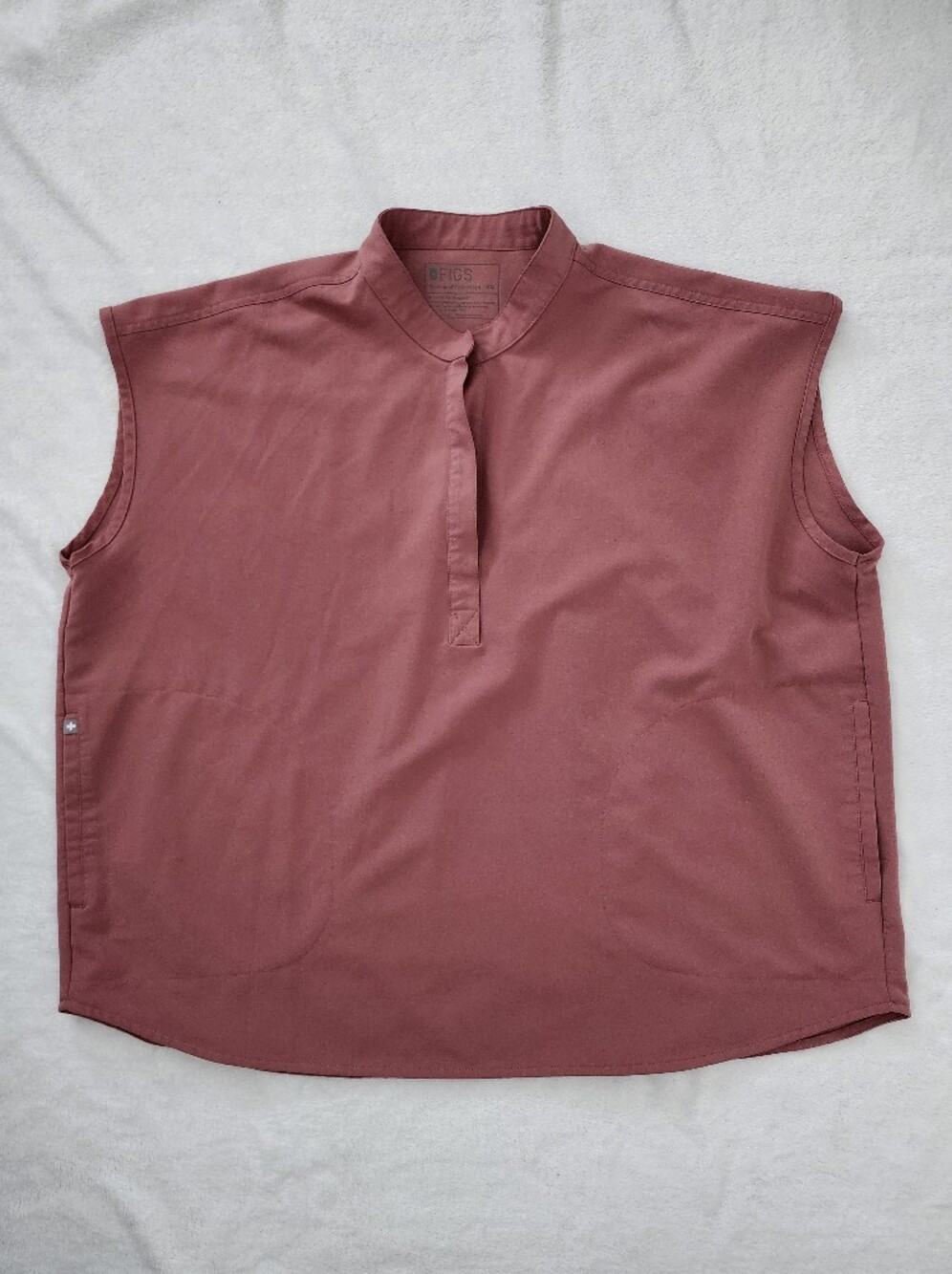 FIGS Rafaela Oversized Scrub Top Mauve Plus Size XXL Medical Healthcare Uniform